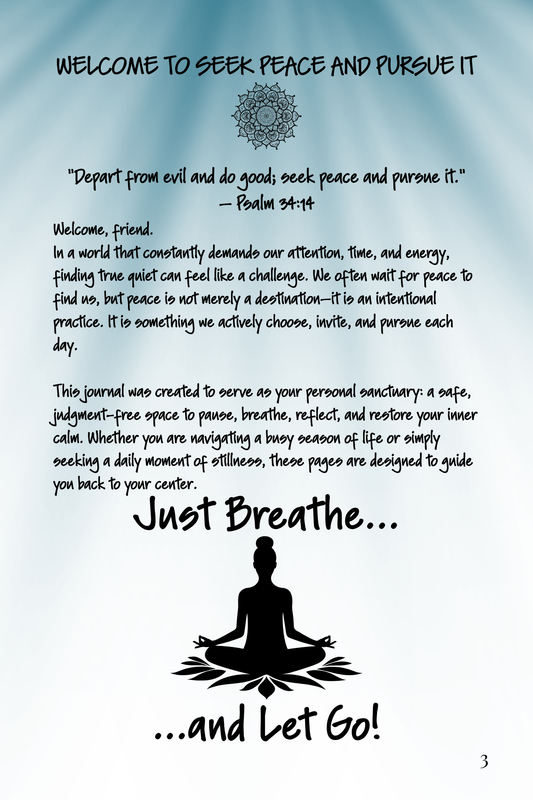 Seek Peace & Pursue It! Journal