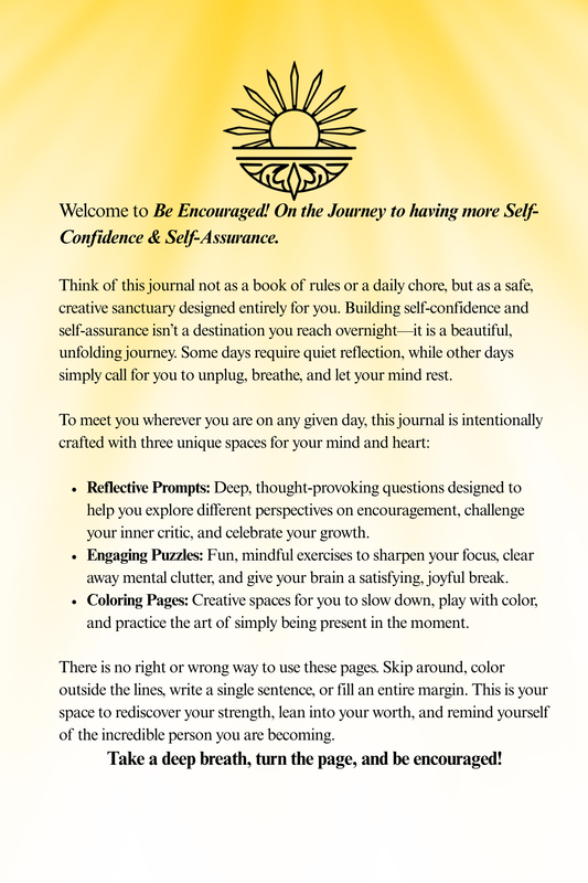 Be Encouraged! On the Journey to more Self-Confidence & Self-Assurance
