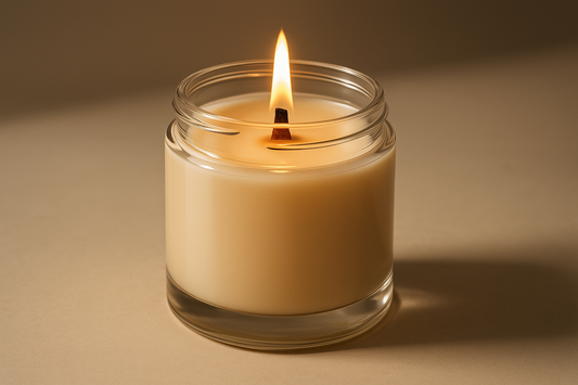 elegant wood wick candle