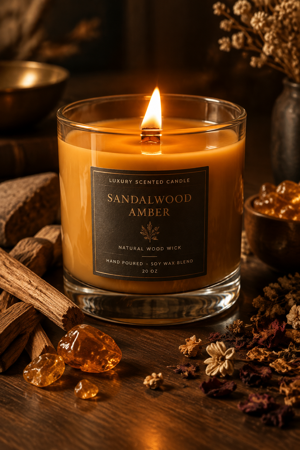 Sandalwood & Amber Candle
