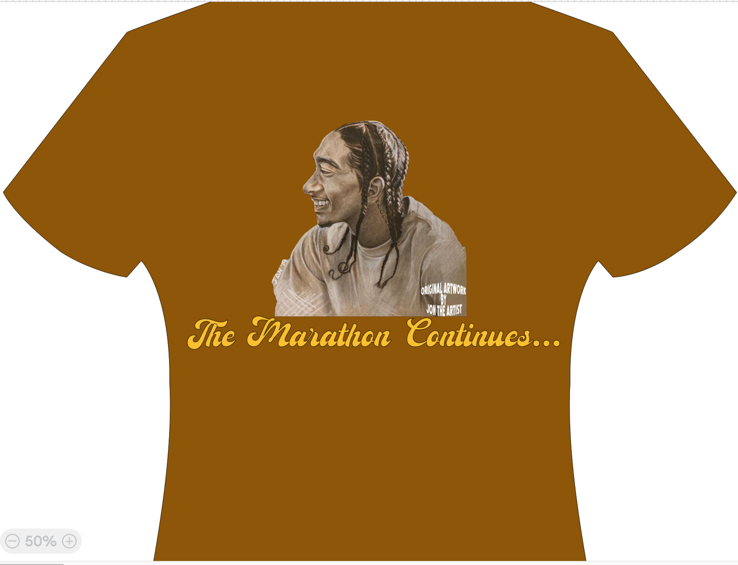 Original artwork by JON - The Marathon Continues