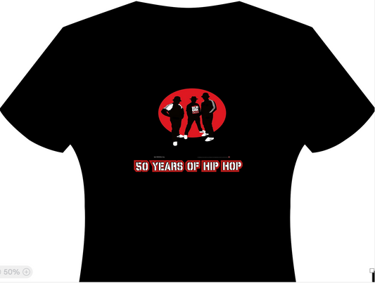 Run DMC 50 Years of Hip Hop Graphic Tee