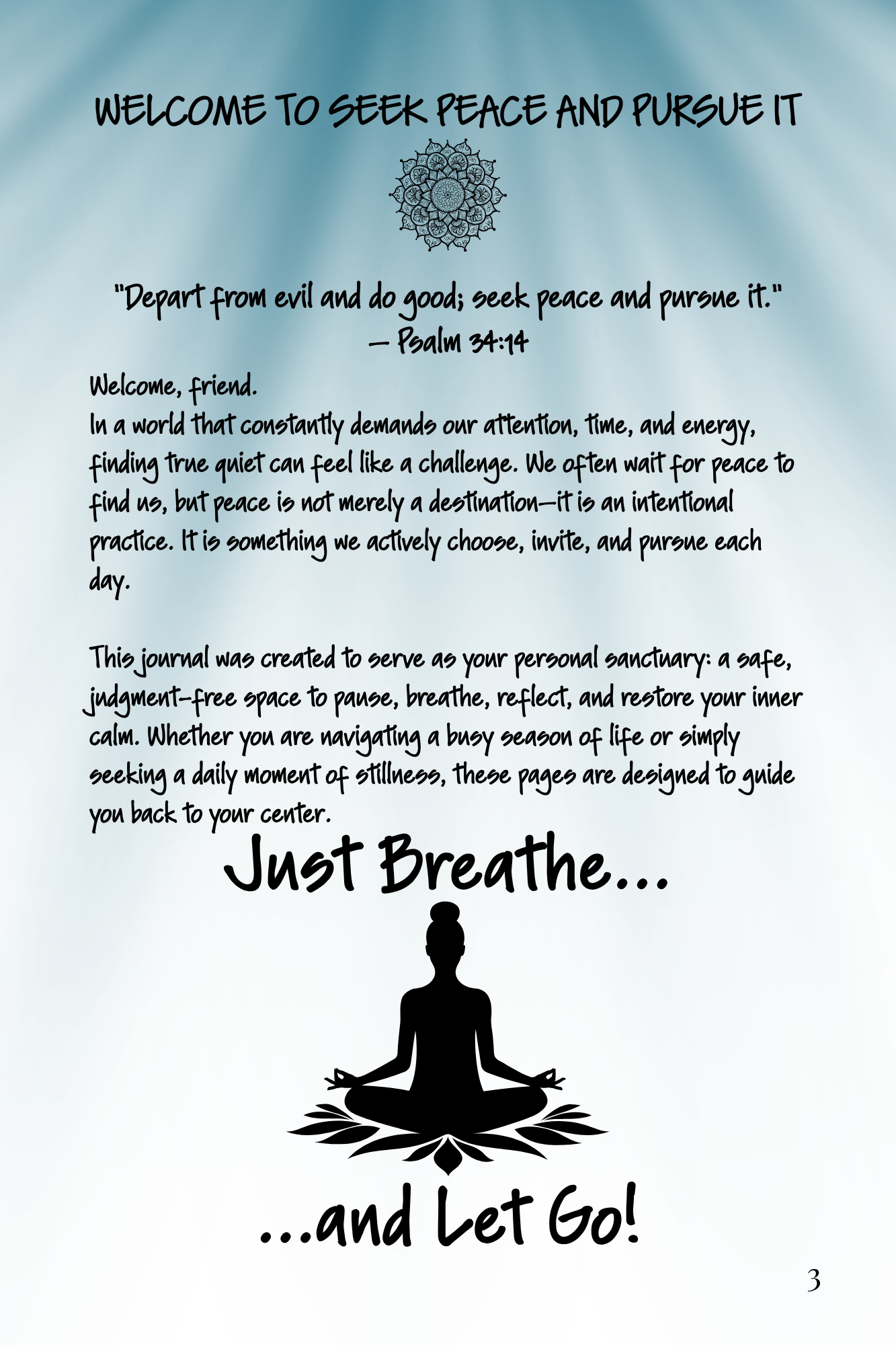 Seek Peace & Pursue It! Journal