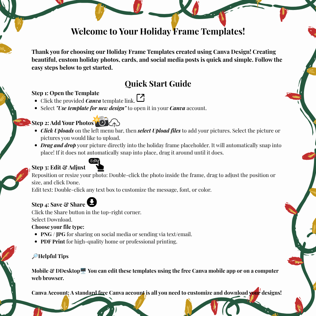 Digital Holiday Picture Frames