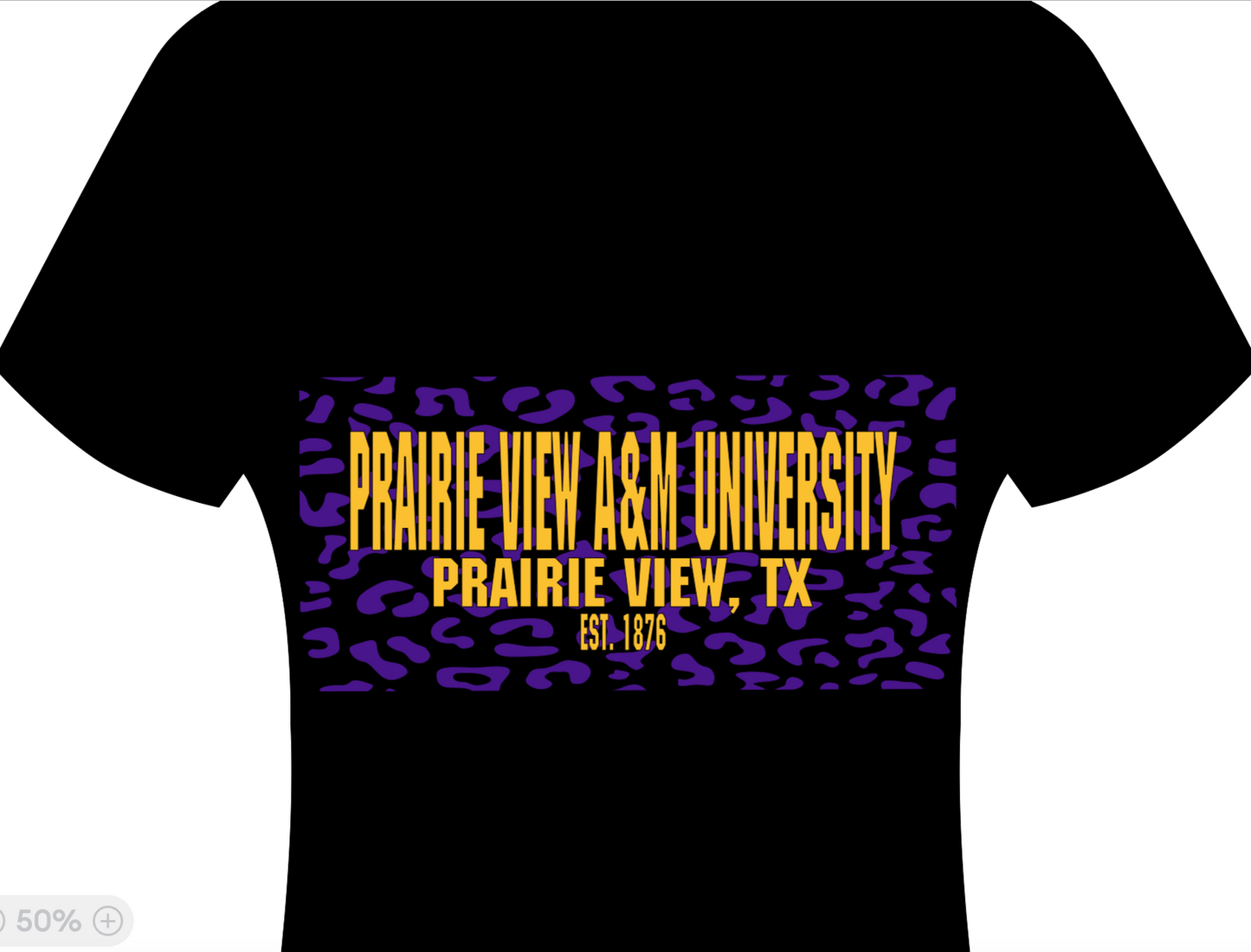 Prairie View Panther Print T Shirt