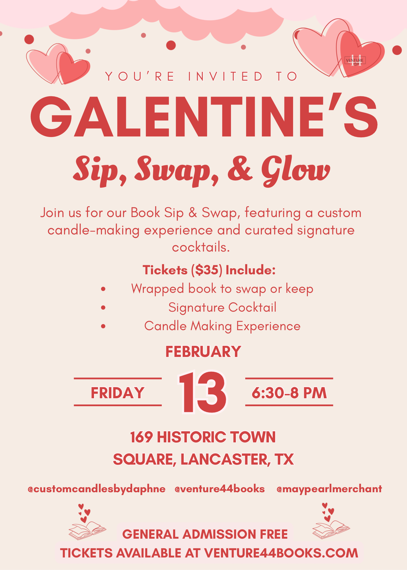 Galentine's Sip, Swap, & Glow