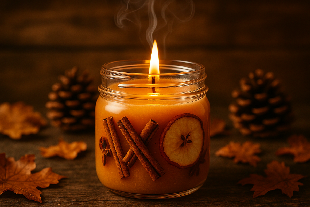 apple cinnamon seasonal holiday candle