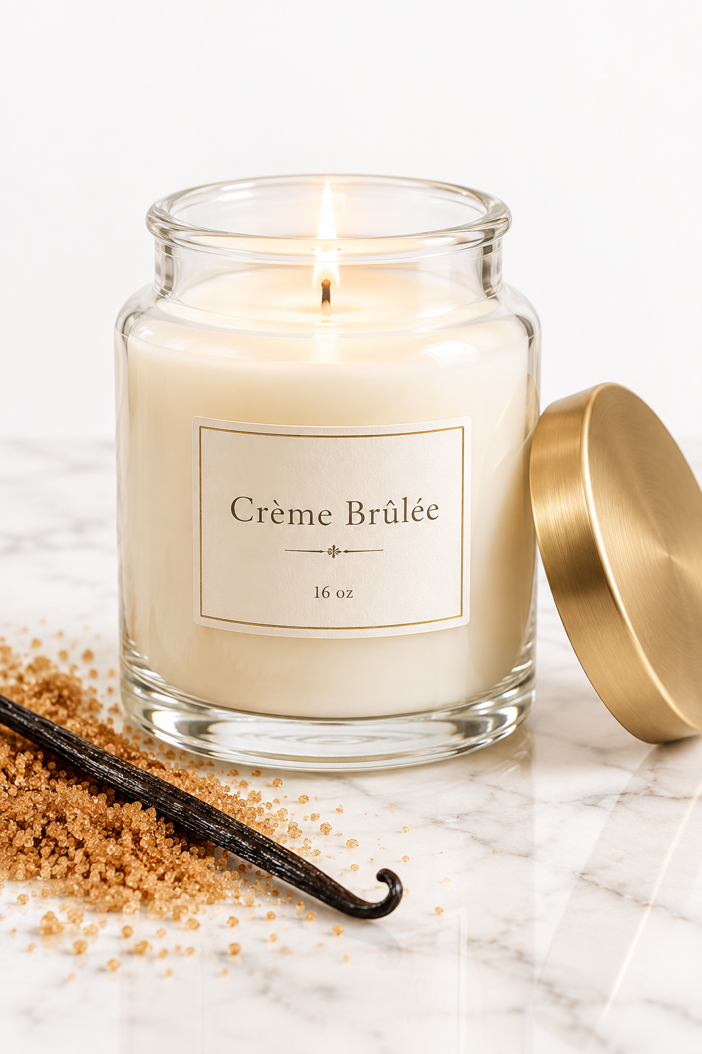 Vela de crema brulée 