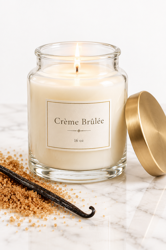 Vela de crema brulée 