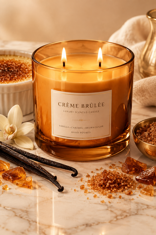 Vela de crema brulée 